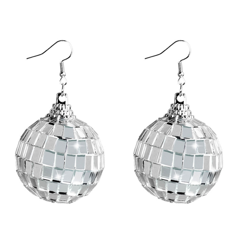Women'S Fashion Of The 70S - 31BB Disko Topu Küpe Dangle Küpe