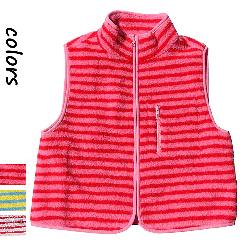 Women'S Fashion Gilet - Lüks Yelek Şerpa Astarlı Peluş Renk