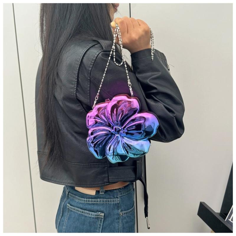 Coin Purse Women - Çiçek şekli plastik çanta kadın akşam