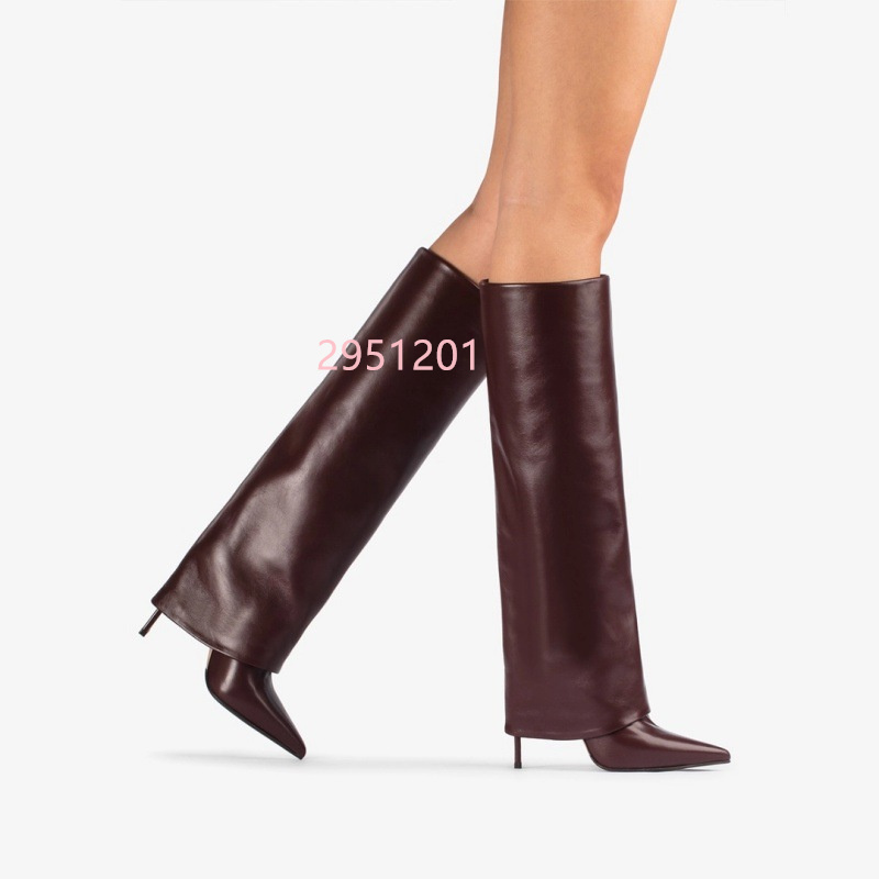 Women'S Fashion Knee High Boots - Sonbahar ve Kış İnce Yüksek Topuklu