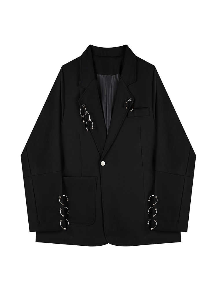 Blazer Women Oversized - Kadın Siyah Gotik Emo Sonbahar Blazer