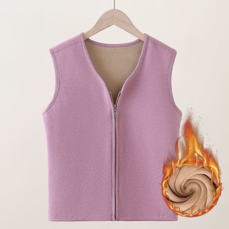Women'S Fashion Gilet - Kadın Fermuarlı Polar Astarlı Termal Yelek,