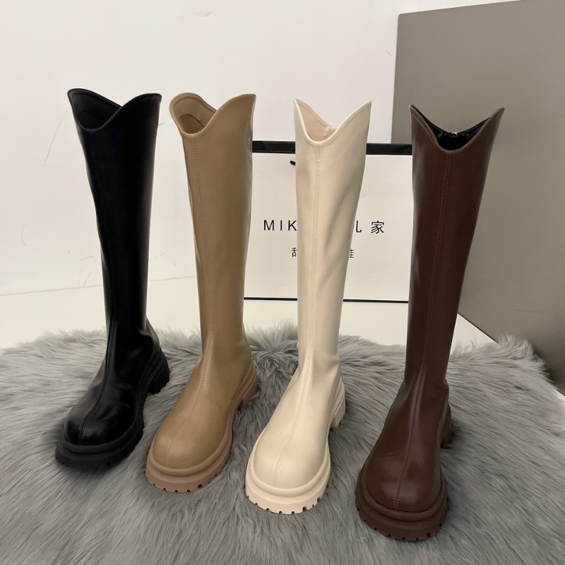 Retro Çıplak Renkli Çizmeler K - Women'S Fashion Knee High Boots incelemesi ve fiyatı