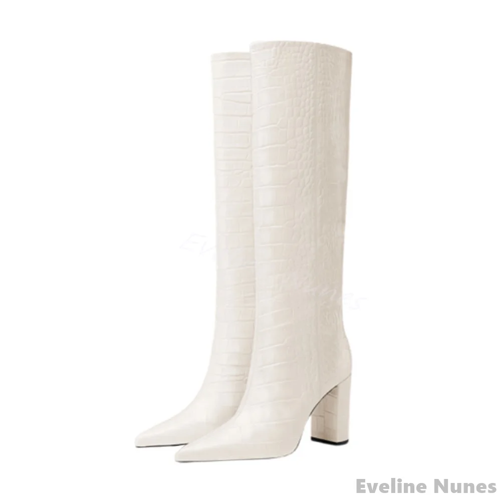 Lüks Timsah Desen Çizmeler Kad - Women'S Fashion Knee High Boots incelemesi ve fiyatı
