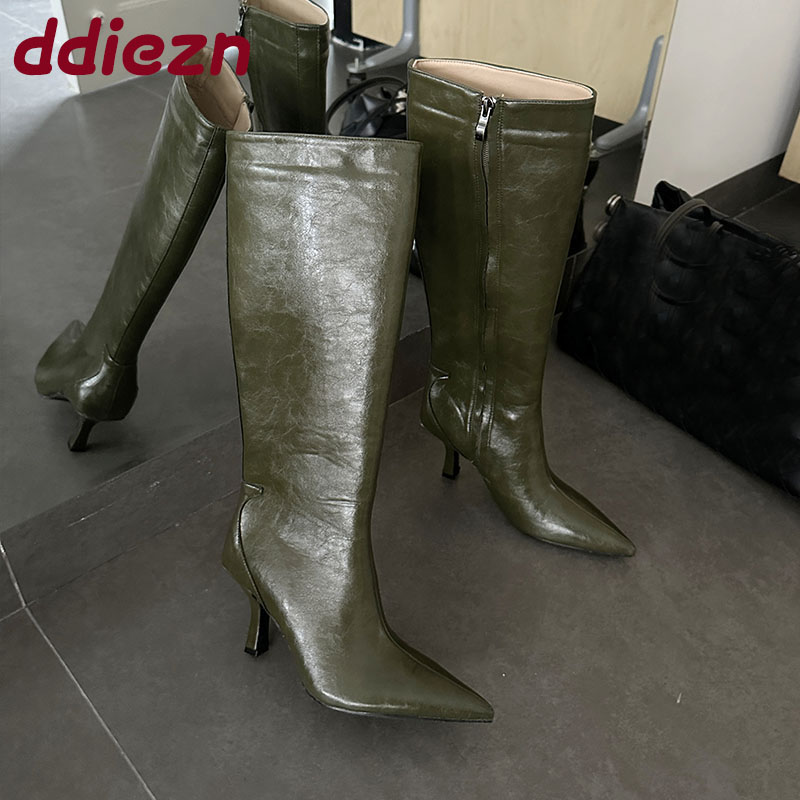 Sivri Burunlu Kadın Diz Üstü Ç - Women'S Fashion Knee High Boots incelemesi ve fiyatı