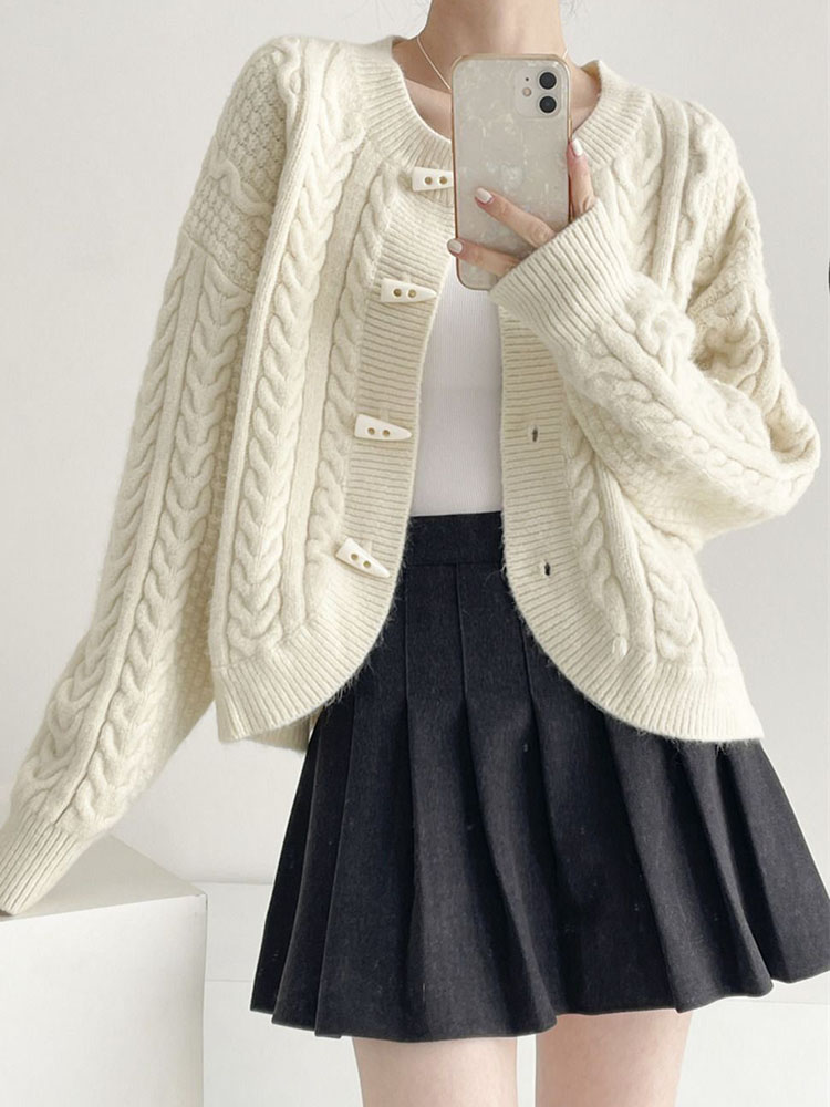 Boynuz Düğmeli Moda Uzun Kollu - Women'S Fashion Gilet incelemesi ve fiyatı
