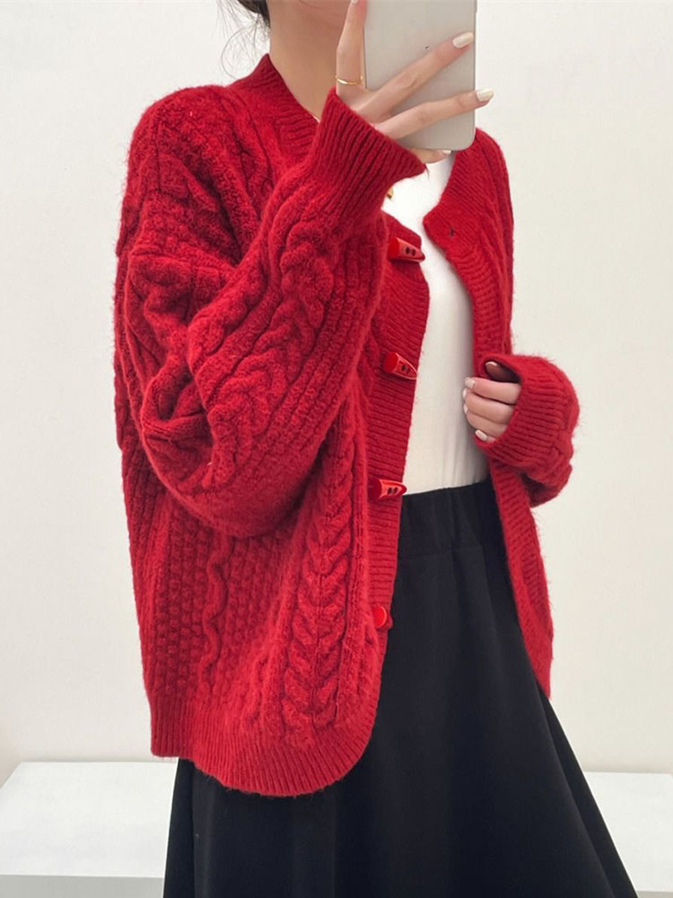 Boynuz Düğmeli Moda Uzun Kollu - Women'S Fashion Gilet incelemesi ve fiyatı