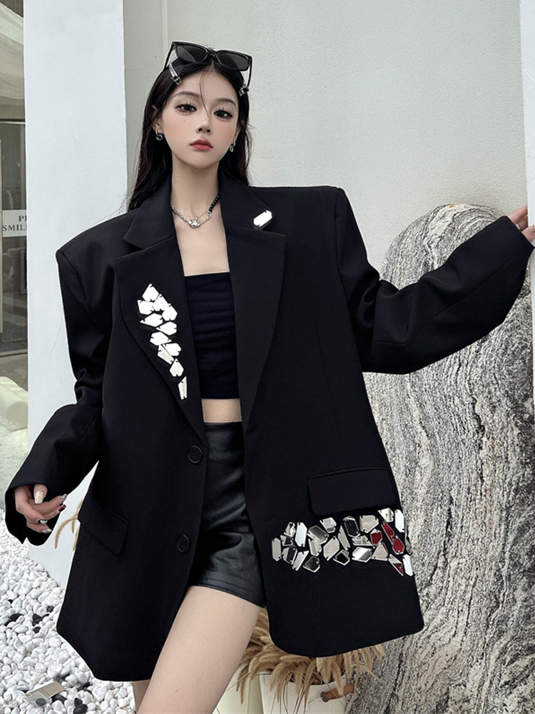 Tasarım Kadın pullu blazer Gev - Blazer Women Oversized incelemesi ve fiyatı