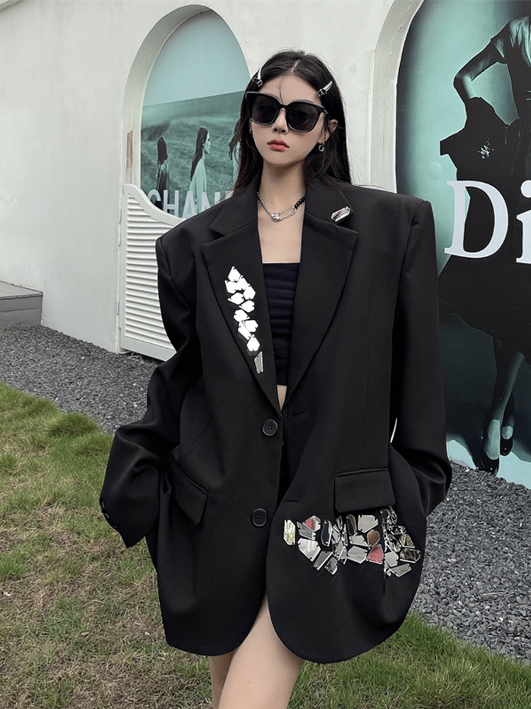Tasarım Kadın pullu blazer Gev - Blazer Women Oversized incelemesi ve fiyatı