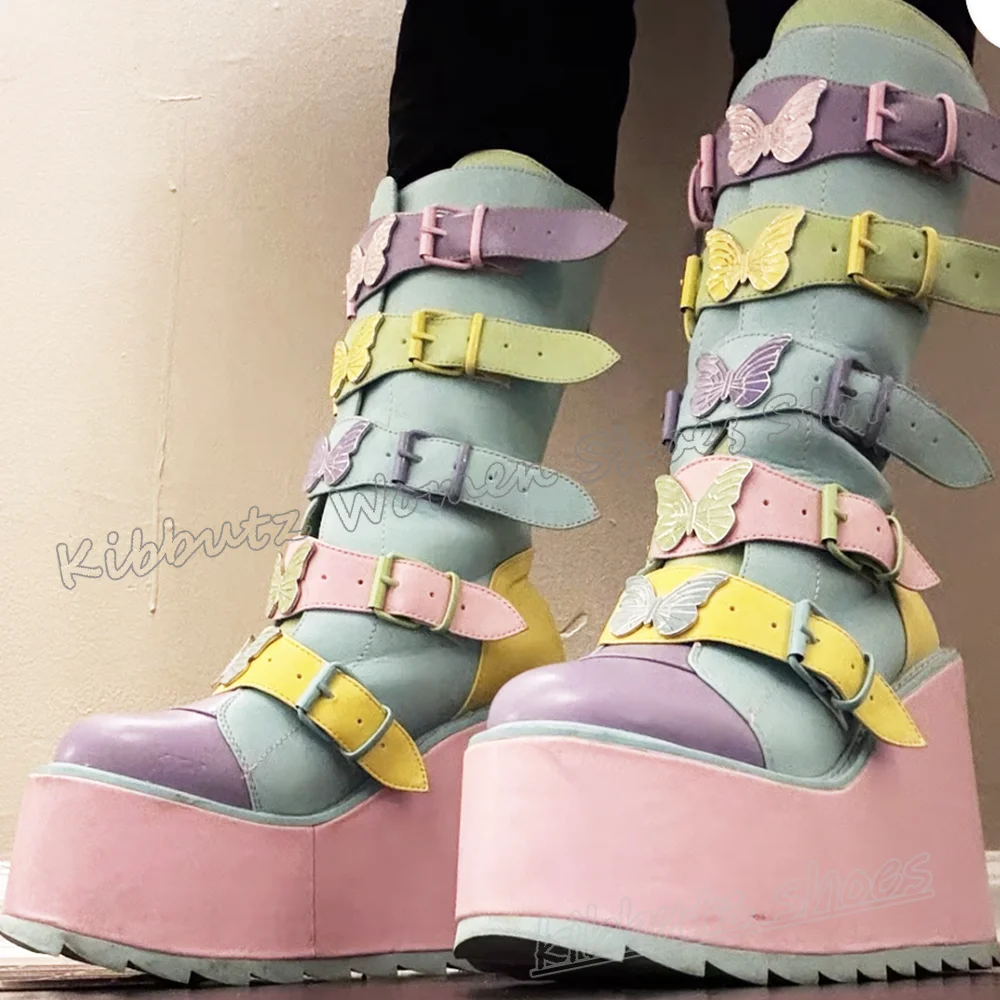 Kelebek diz boyu çizmeler plat - Women'S Fashion Knee High Boots incelemesi ve fiyatı