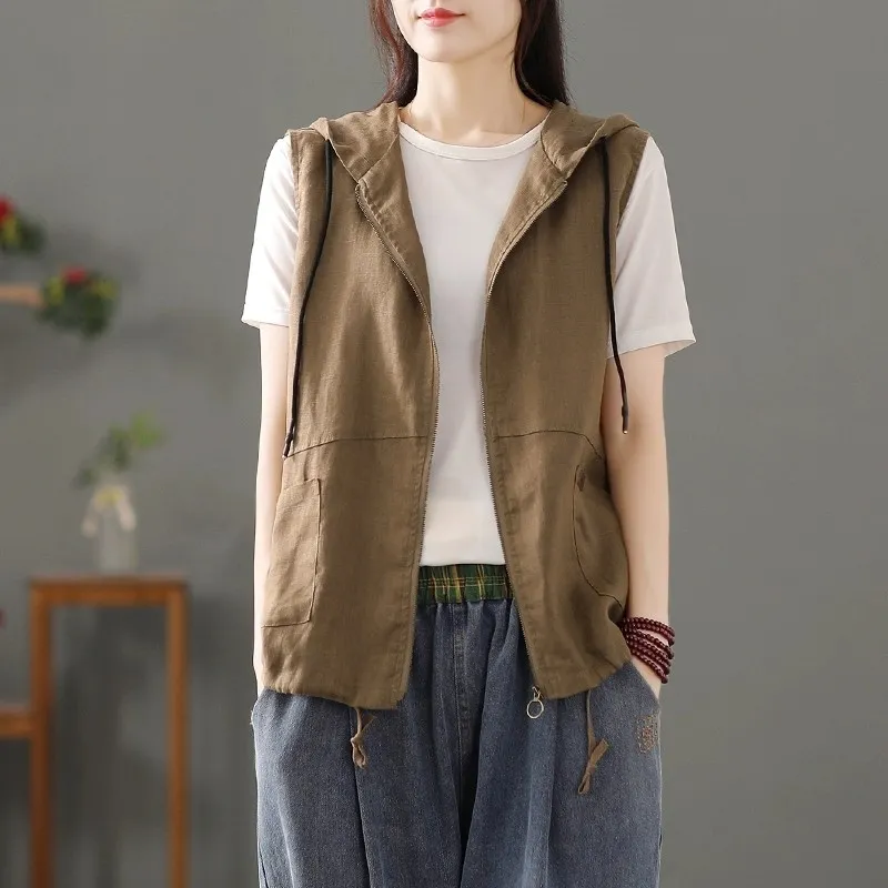 Kadın Beyaz Keten Karışımlı Ka - Women'S Fashion Gilet incelemesi ve fiyatı