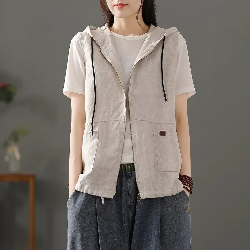 Kadın Beyaz Keten Karışımlı Ka - Women'S Fashion Gilet incelemesi ve fiyatı