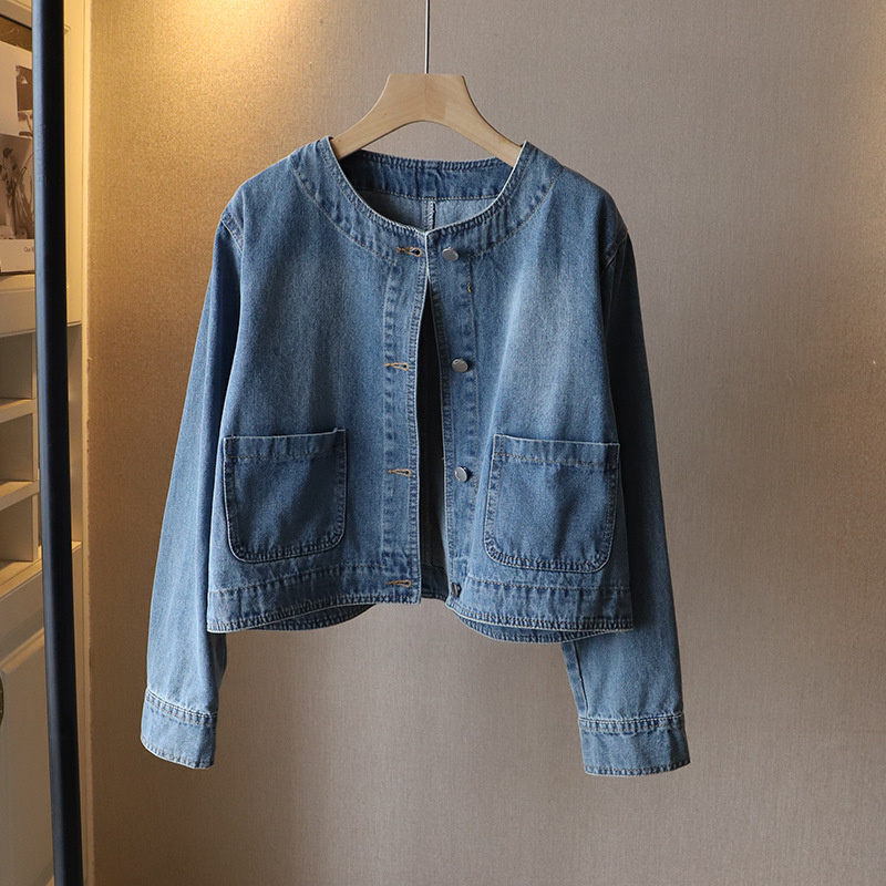 Moda O-Boyun Denim Ceket Kadın - Women Fashion Jeans Top incelemesi ve fiyatı