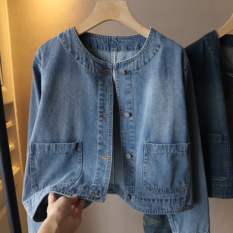 Moda O-Boyun Denim Ceket Kadın - Women Fashion Jeans Top incelemesi ve fiyatı