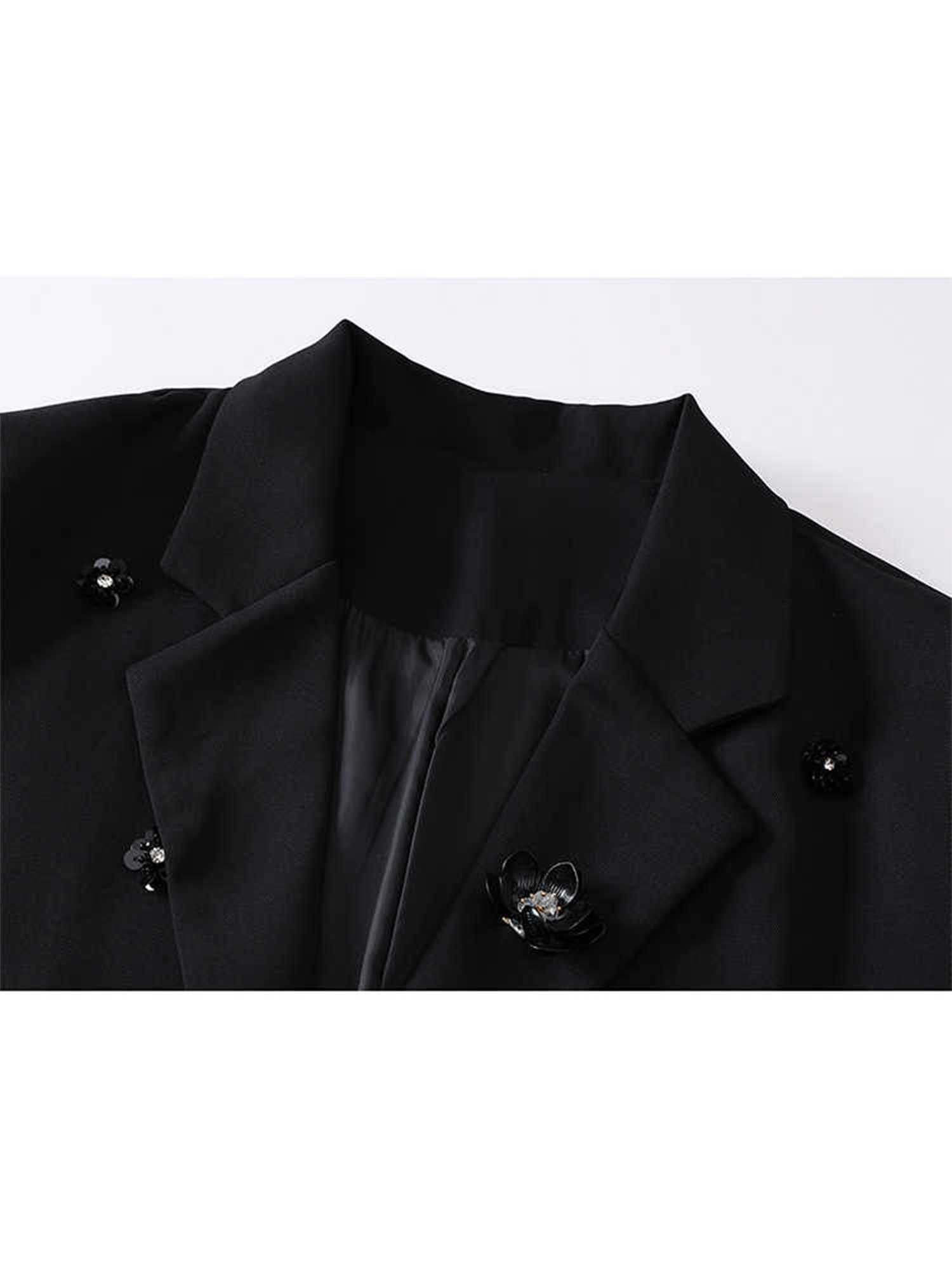 Kadın Siyah Gotik 3D Çiçek Des - Blazer Women Oversized incelemesi ve fiyatı