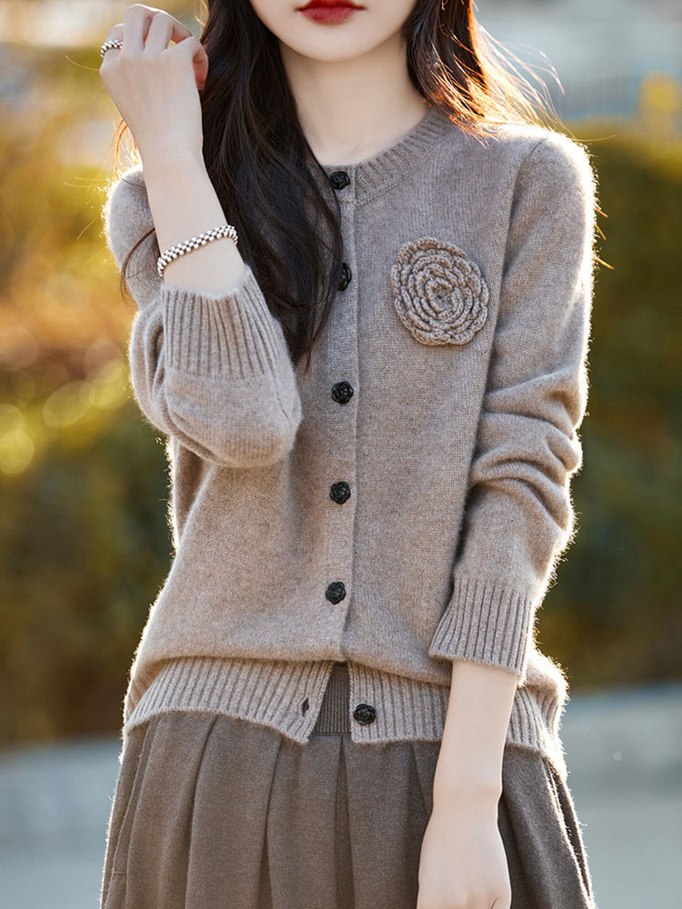 Çiçek Örme Hırka Uzun Kollu Ka - Women'S Fashion Gilet incelemesi ve fiyatı