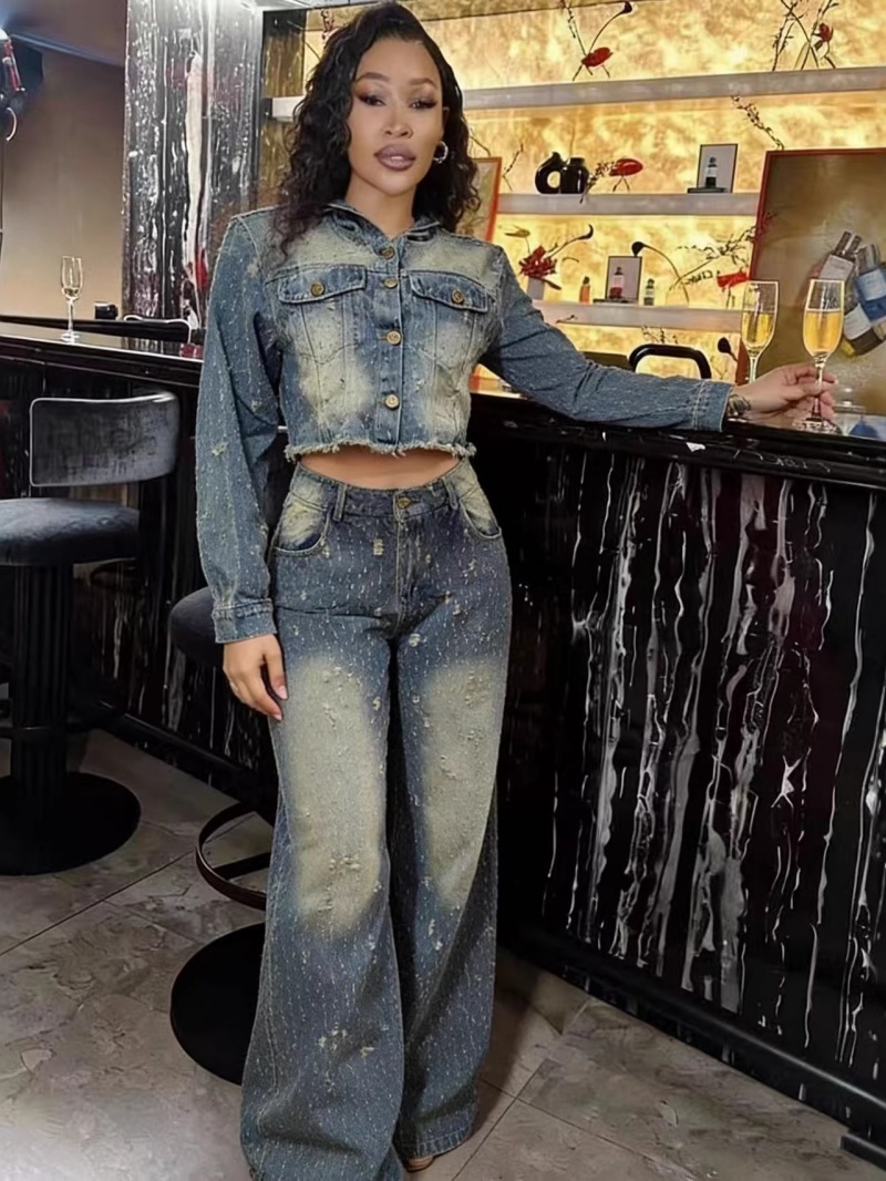Moda Denim 2 Parça Takımlar Ka - Women Fashion Jeans Top incelemesi ve fiyatı