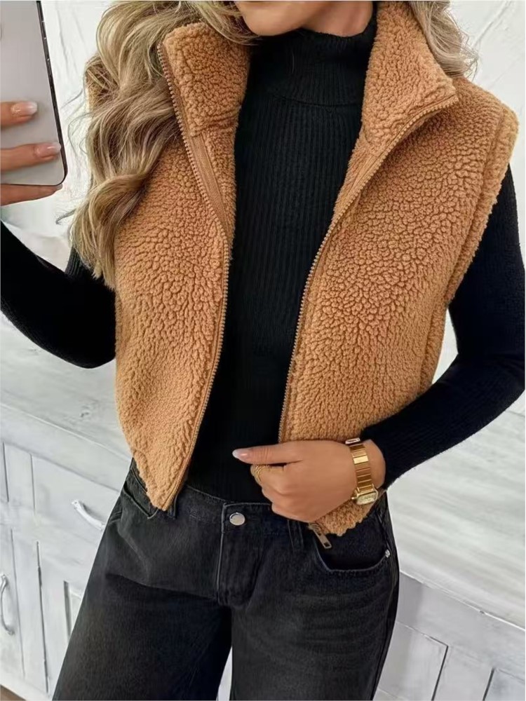 Kadın Peluş Yelek Sonbahar Mod - Women'S Fashion Gilet incelemesi ve fiyatı